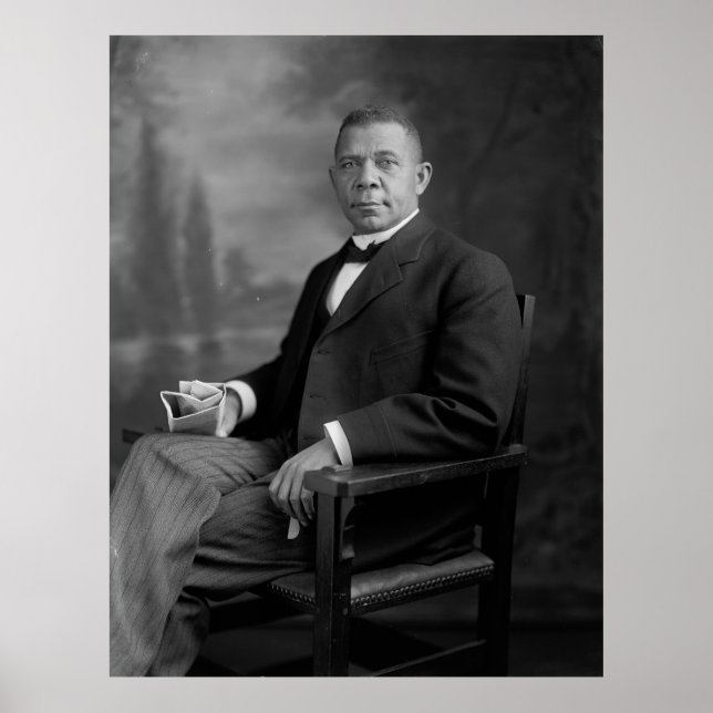 Booker T. Washington Porträtt av Harris & Ewing Poster (Framsidan)
