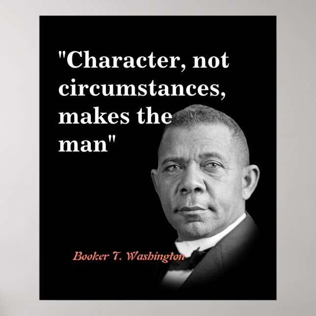 Booker T. Washington Quote Character Poster (Framsidan)