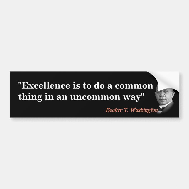 Booker T. Washington Quote on Excellence Bildekal (Framsidan)