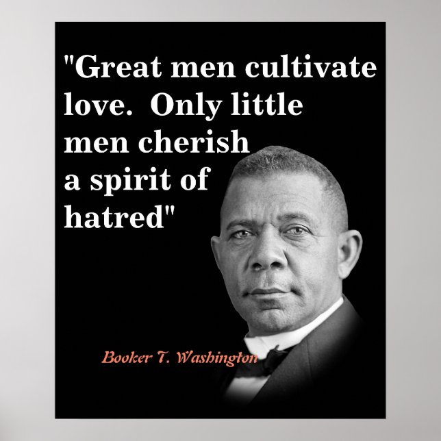 Booker T. Washington Quote on Underbar Manar Poster (Framsidan)