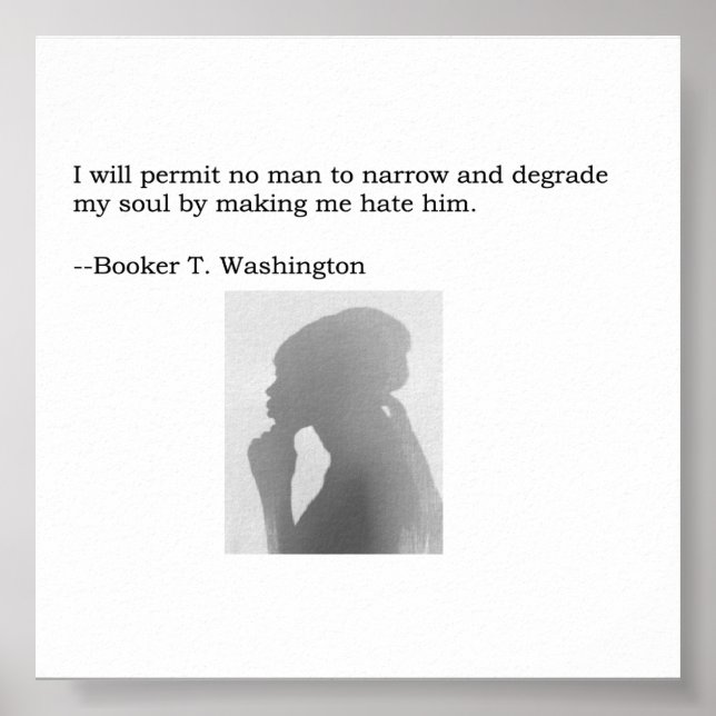 Booker T. Washington Quote Poster (Framsidan)