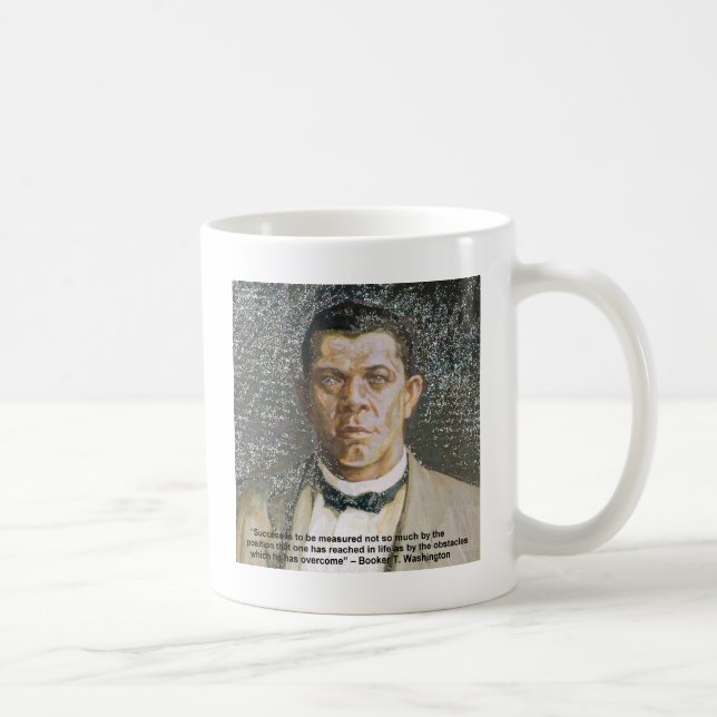 Booker T Washington & Success Quote Kaffemugg (Höger)