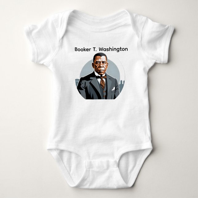 Booker T. Washington - Svart historia  T Shirt (Framsida)