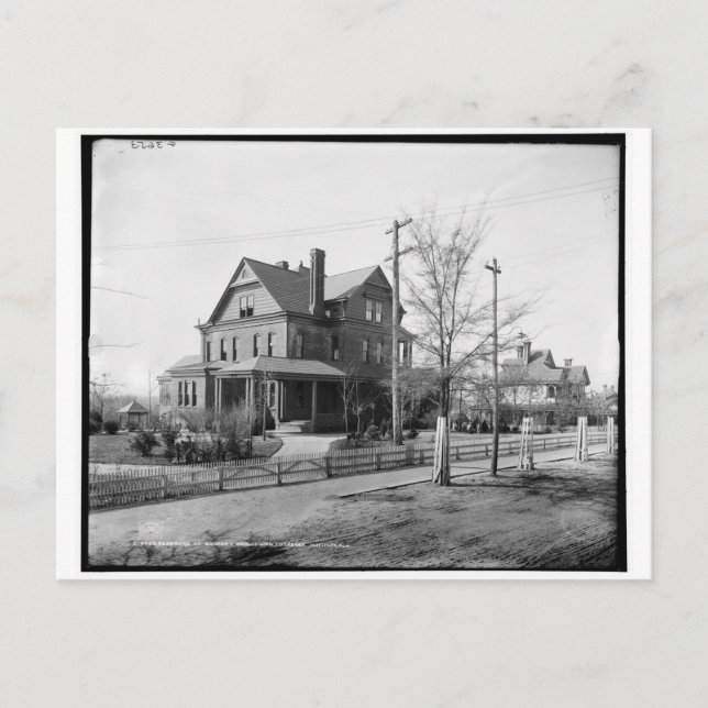 Booker T. Washington, Tuskegee Institute, Ala. Vykort (Framsida)