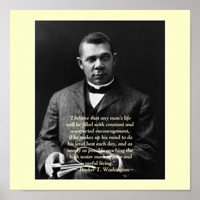 Booker T. Washington-uppmuntran Poster (Framsidan)