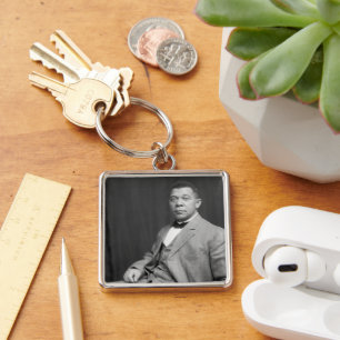 Booker Taliaferro Washington: Black Educator Fyrkantig Silverfärgad Nyckelring