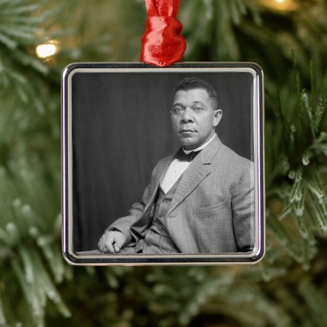 Booker Taliaferro Washington: Black Educator Julgransprydnad Metall (Träd)