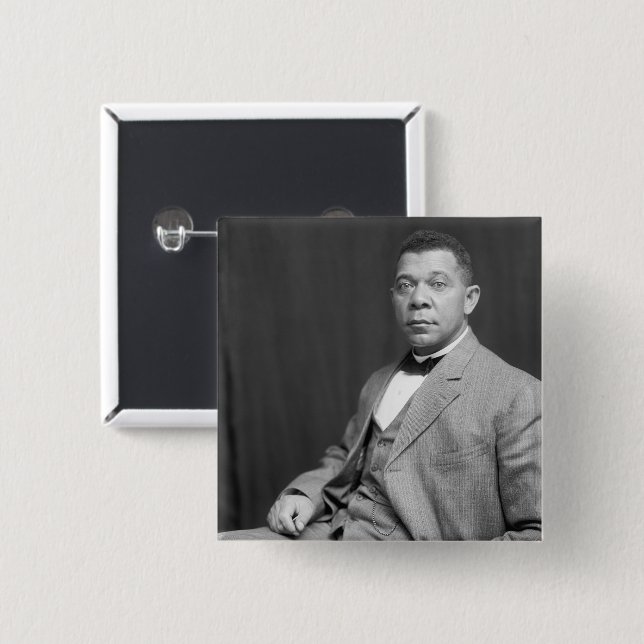 Booker Taliaferro Washington: Black Educator Knapp (Framsida & baksida)