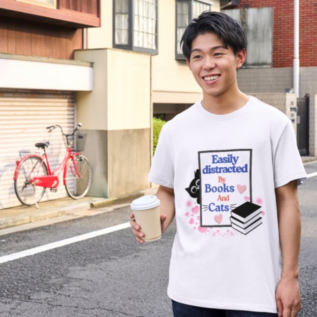 Bookful Cat Gift - Reading & Cats Art T Shirt (Skapare uppladdad)