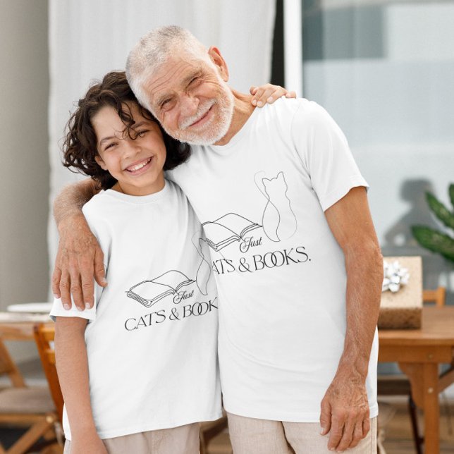 Bookful Cat Silhouette Reading Vibes T Shirt (Skapare uppladdad)