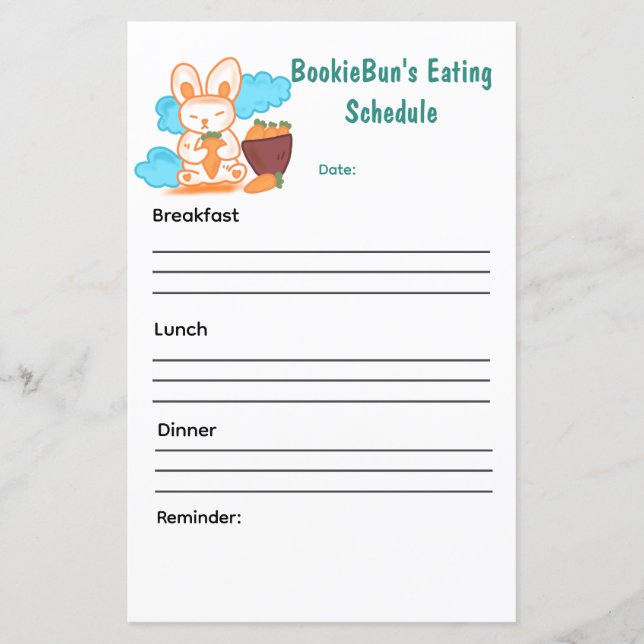 BookieBun's Eating Schedule (Framsida)