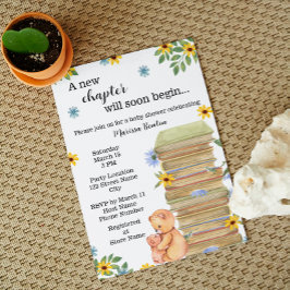 Bookish Bear Baby Shower-inbjudan Inbjudningar