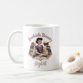 Bookish Beauty Bok Älskare Citat Kaffemugg