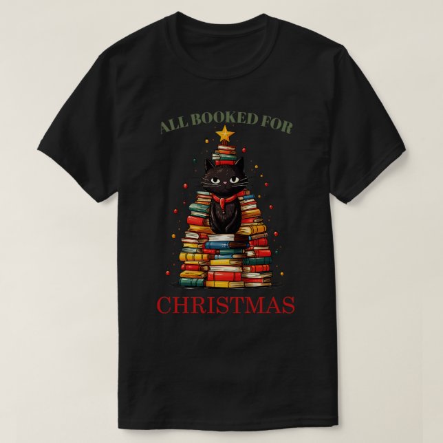 Bookish bok julgåva från helgdag i  t shirt (Design framsida)