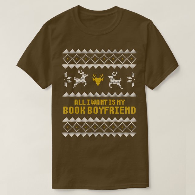 Bookish bok julgåva från helgdag i  t shirt (Design framsida)