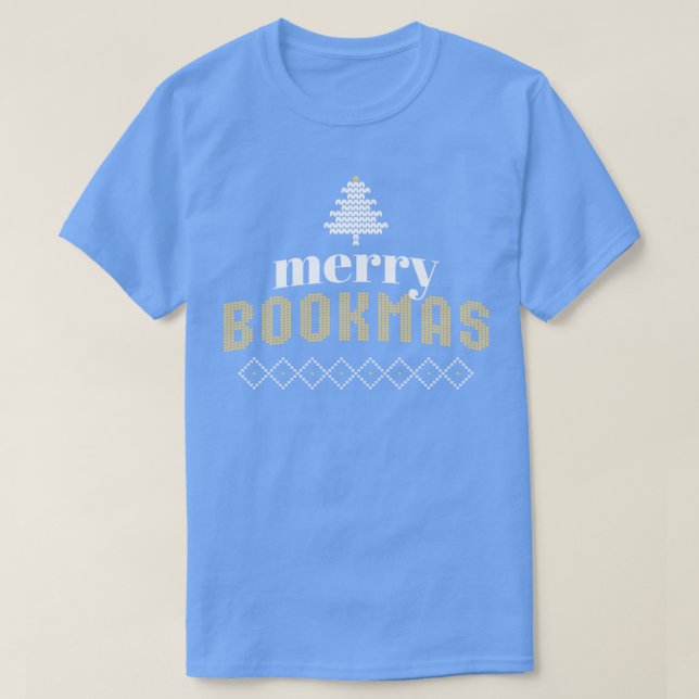 Bookish bok julgåva från helgdag i  t shirt (Design framsida)