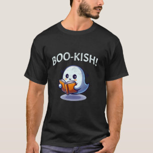 Bookish Boo Cute Ghost Halloween Bok Nerd T Shirt
