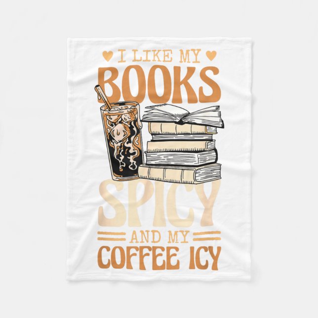 Bookish Bookworm I Like My Books Scy And My Coffee Fleecefilt (Framsidan)