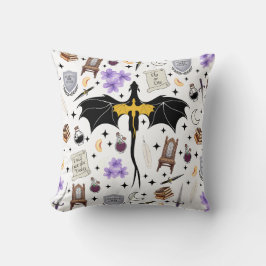 Bookish Fourth Wing Throw Cushion Kudde