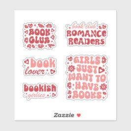 Bookish girl romantik bokar-estesisk flicka klistermärken