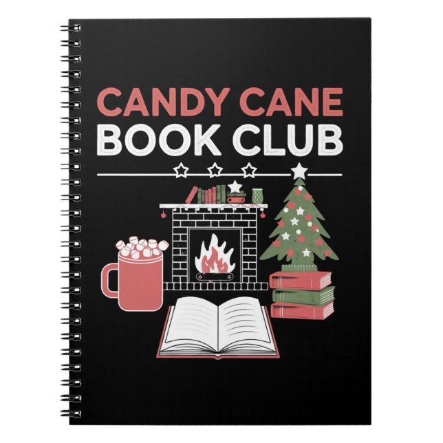 Bookish jul Candy cane Bok Klubb Bookish Anteckningsbok (Framsidan)