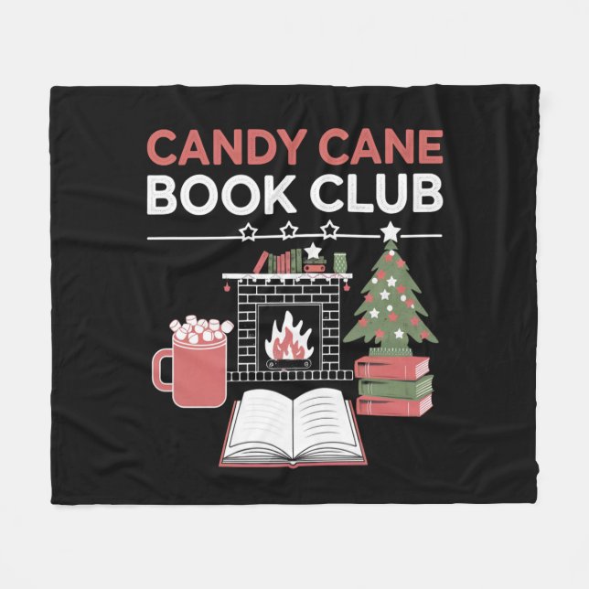 Bookish jul Candy cane Bok Klubb Bookish Fleecefilt (Framsidan (Horisontell))