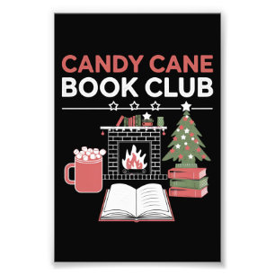 Bookish jul Candy cane Bok Klubb Bookish Fototryck