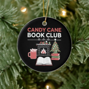Bookish jul Candy cane Bok Klubb Bookish Julgransprydnad Keramik