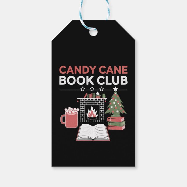 Bookish jul Candy cane Bok Klubb Bookish Presentetikett (Baksidan)