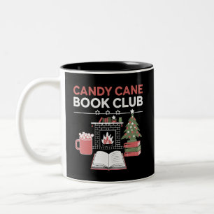 Bookish jul Candy cane Bok Klubb Bookish Två-Tonad Mugg