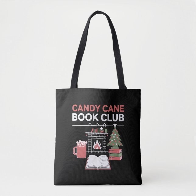 Bookish jul Candy cane Bok Klubb Bookish Tygkasse (Framsida)
