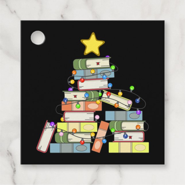 Bookish Julgran I Gåvor Etiketter (Framsida)