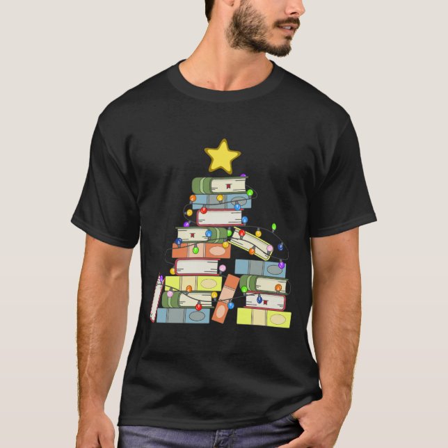 Bookish Julgran I T Shirt (Framsida)