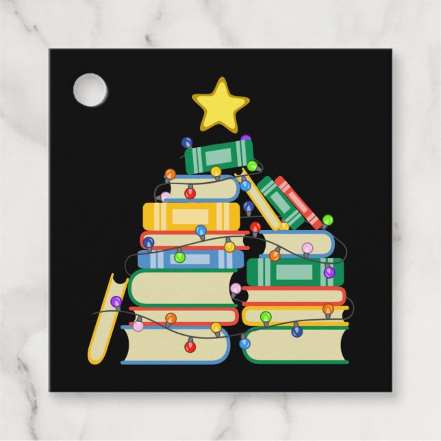 Bookish Julgran II Gåvor Etiketter (Framsida)