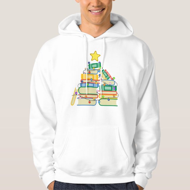 Bookish Julgran II Hoodie (Framsida)