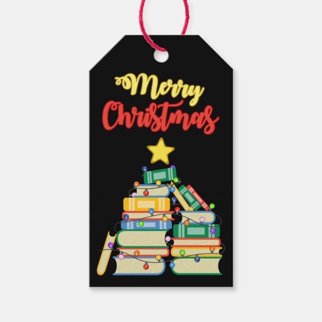 Bookish Julgran II Presentetikett (Framsidan)