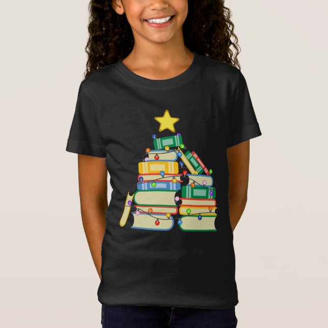 Bookish Julgran II T Shirt (Framsida)