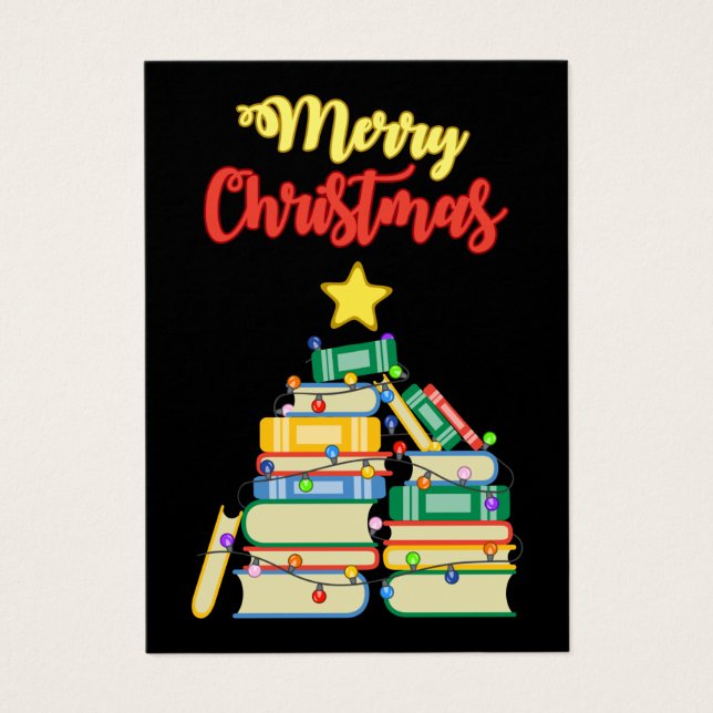 Bookish Julgran II Visitkort (Framsidan)