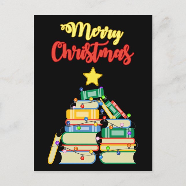 Bookish Julgran II Vykort (Framsida)