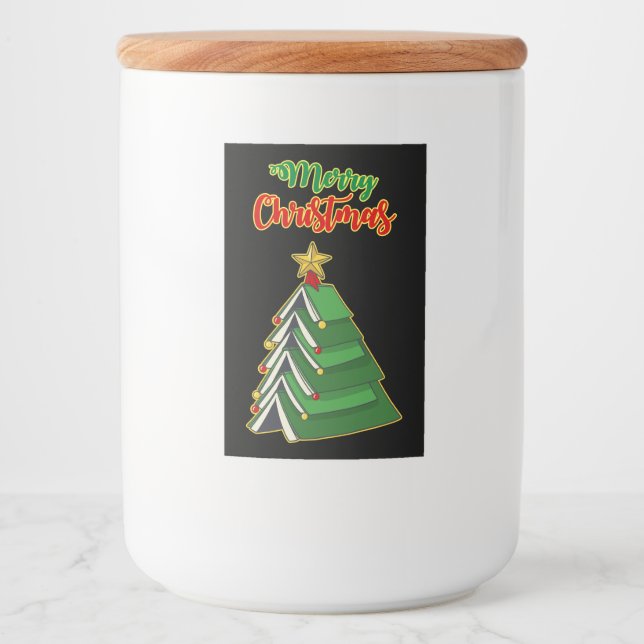 Bookish Julgran IV Mat Etikett (Framsida)