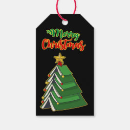 Bookish Julgran IV Presentetikett