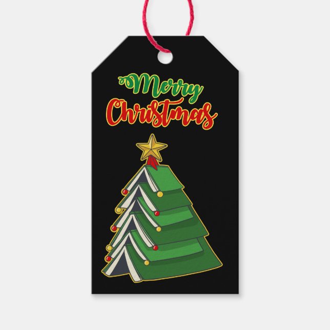 Bookish Julgran IV Presentetikett (Framsidan)