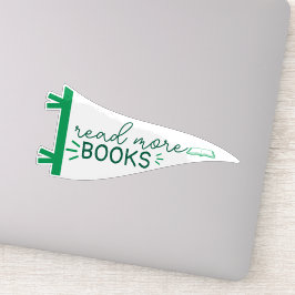 Bookish Kindle Read More Bokar Pennant Flagga Grön Klistermärken