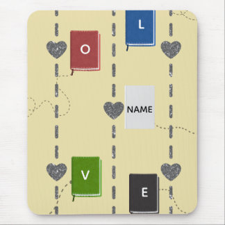 Bookish Love Mousepad Musmatta