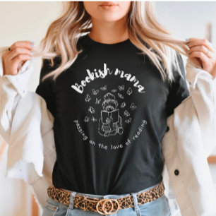 Bookish Mamma - läsa Mamma Life with Butterflies T Shirt