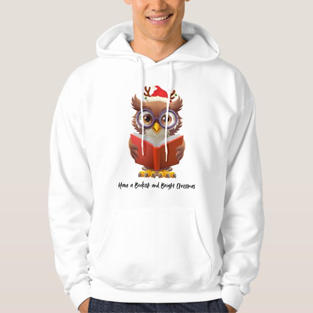 Bookish och Bright Jul Bok Älskare Hoodie (Framsida)