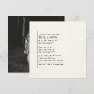 Bookish Photo Wedding-inbjudan Inbjudningar