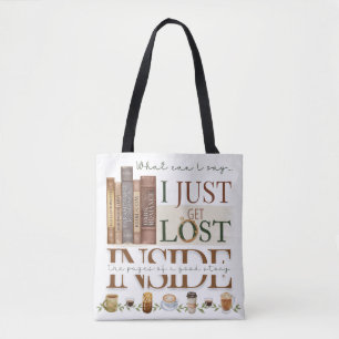 Bookish Romantik Bok Älskare Reading Tote Bag Tygkasse