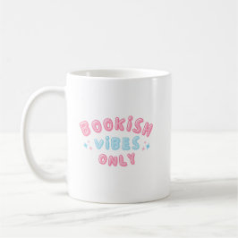 Bookish Vibes Only Cute Typography Groovy Kaffemugg