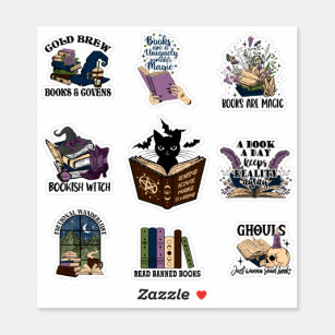 Bookish Witch Stickers pack Klistermärken